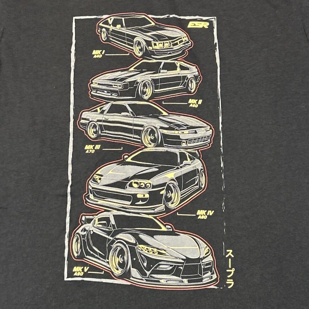 ESR Racing Shirt Adult Large Black MK Car Auto Racing Tee Logo Men - Picture 2 of 12